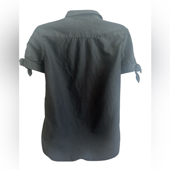 Kate Spade New York Black Silk Blend Button Front Blouse Size 4 - Picture 4 of 6